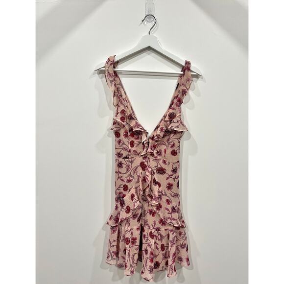 For Love & Lemons Poppy Mini Dress in Soft Rose - Picture 4 of 16